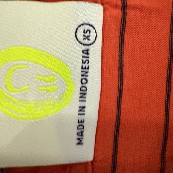 One Teaspoon Bower Bird Embroidered Logo Fitted Tee - Orange Size XS - Picture 13 of 15